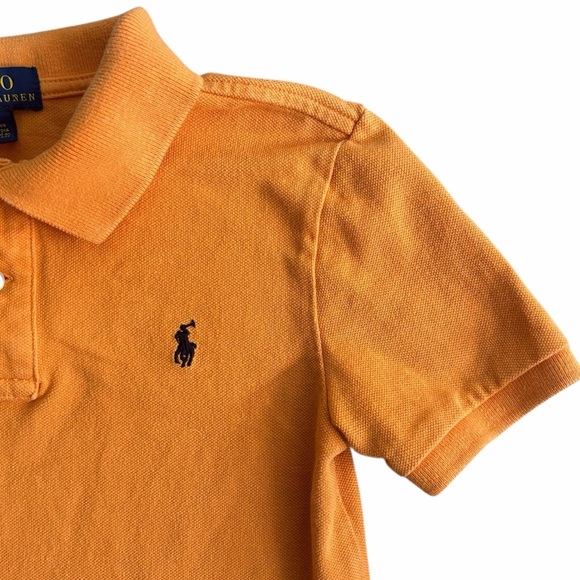 Polo Ralph‎ Lauren Boys’ Orange Short Sleeve Polo Shirt Size 7 Classic Fit - Picture 2 of 4
